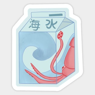 Sea Water Kawaii Carton Sticker